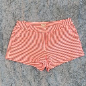 Peachy Seersucker J. Crew 3” Chino Shorts